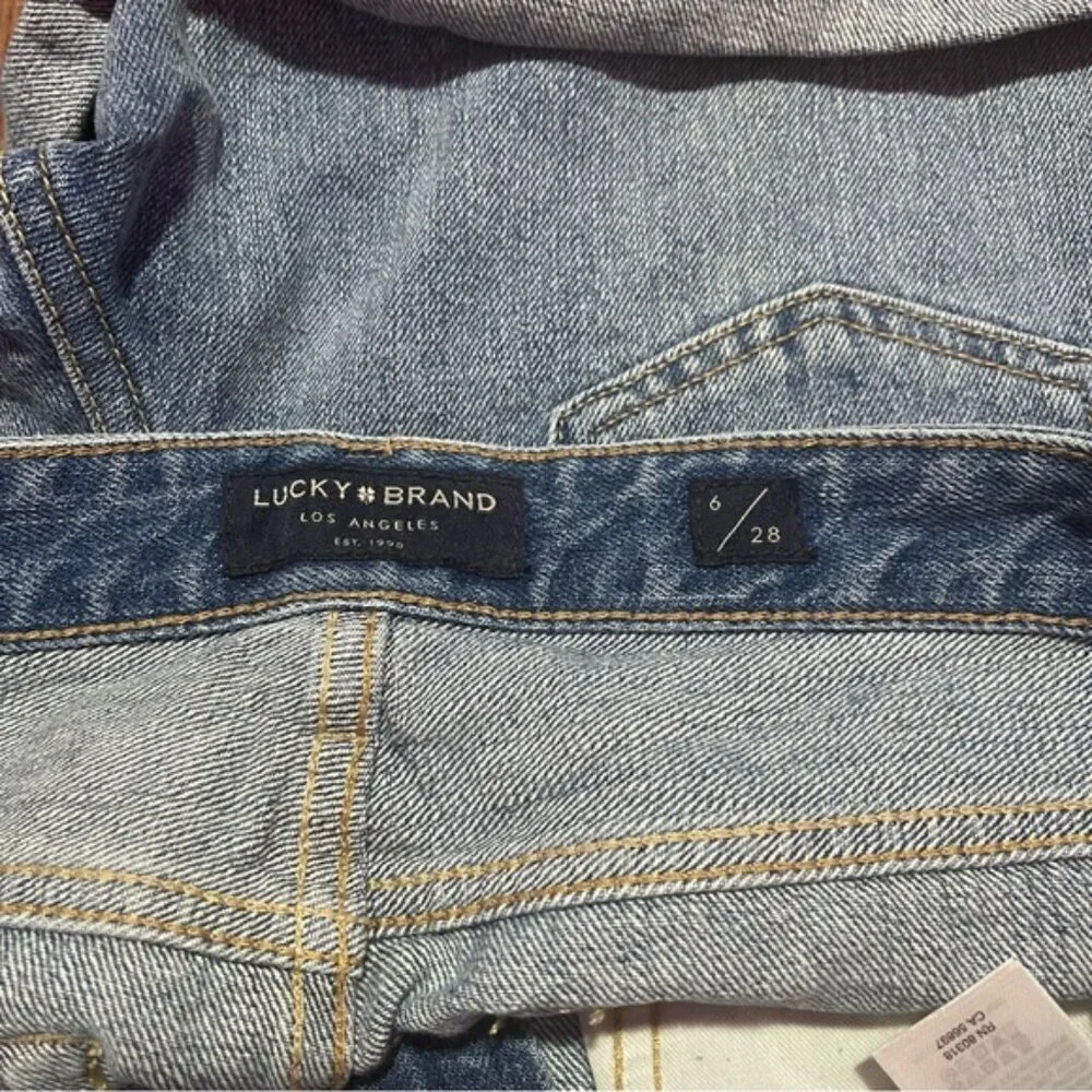 Lucky‎ Brand Jean Shorts Women's Size 28 Blue Denim Boyfriend Cuffed Cotton